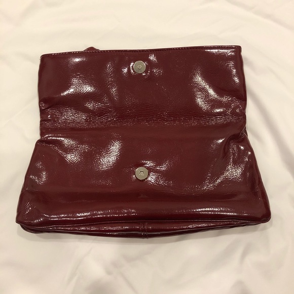 Daisy Fuentes Dark Red Flip-Over Clutch - Picture 3 of 6